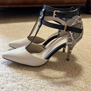 Aldo Bone Snake Print Heels
